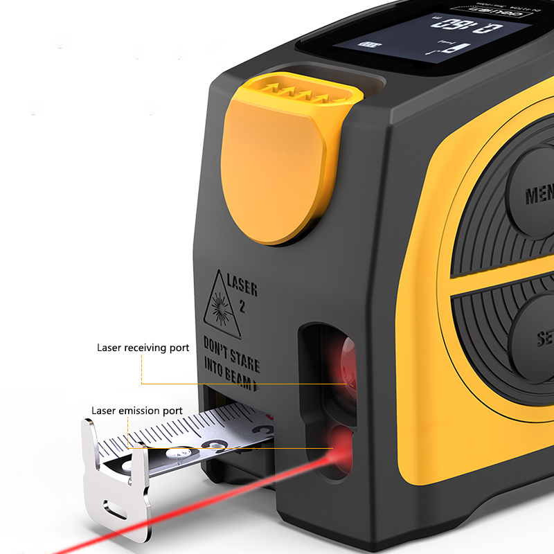 2 In1 Rangefinder Laser Distance Meter Laser Tape Measure Intelligent Reel Mode Electronic Digital Display Measuring Tools