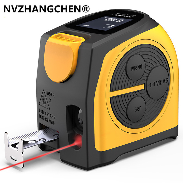 2 In1 Rangefinder Laser Distance Meter Laser Tape Measure Intelligent Reel Mode Electronic Digital Display Measuring Tools