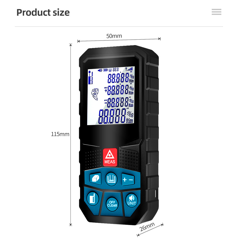 Laser Distance Meter 40m Infrared Rangefinder Digital Range Finder Laser Tape Measure Distance Meter