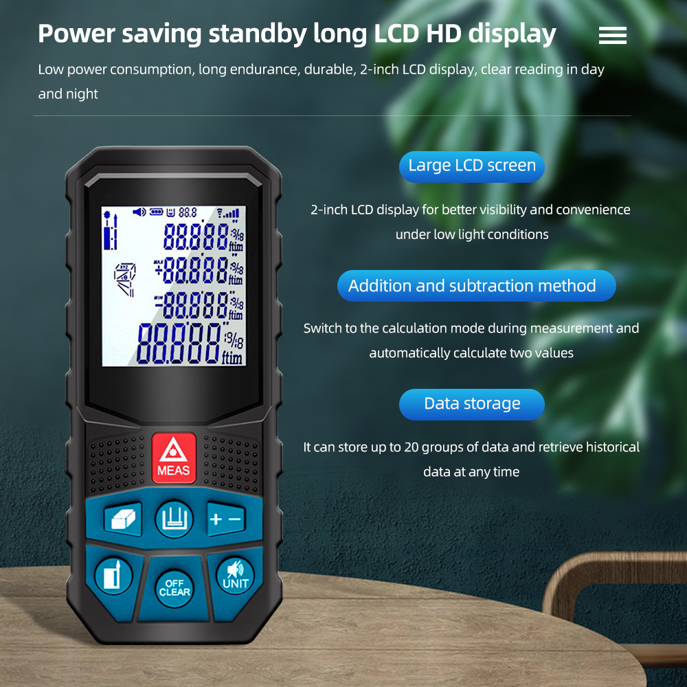 Laser Distance Meter 40m Infrared Rangefinder Digital Range Finder Laser Tape Measure Distance Meter