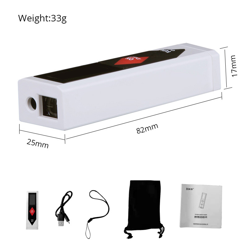 Mini Laser Distance Meter 40m OLED Display Laser Rangefinder, Digital Laser Tape Measure Portable Ruler Measuring Tool