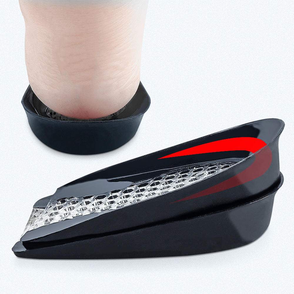 1 pair Silicone Gel Heel Pad for Shock Absorption Plantar Fasciitis Pain Relief Foot Care Insert Insole Height Increase Cup Cush