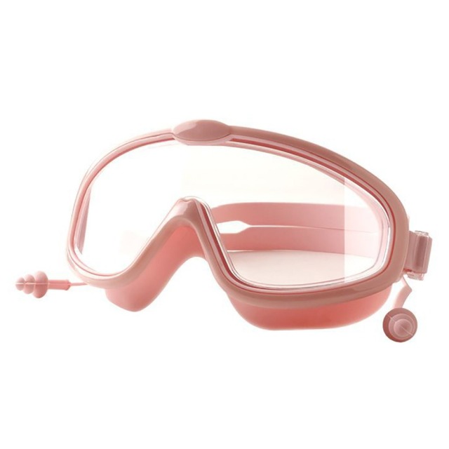 Outdoor Swim Goggles Earplug 2 in 1 Set for Kids Anti-Fog UV Protection Swimming Glasses With Earplugs for 4-15 Years Children