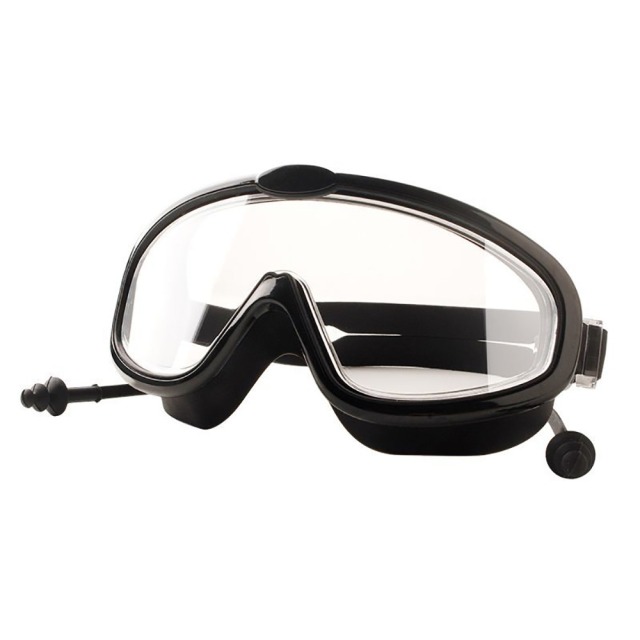 Outdoor Swim Goggles Earplug 2 in 1 Set for Kids Anti-Fog UV Protection Swimming Glasses With Earplugs for 4-15 Years Children