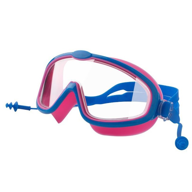 Outdoor Swim Goggles Earplug 2 in 1 Set for Kids Anti-Fog UV Protection Swimming Glasses With Earplugs for 4-15 Years Children