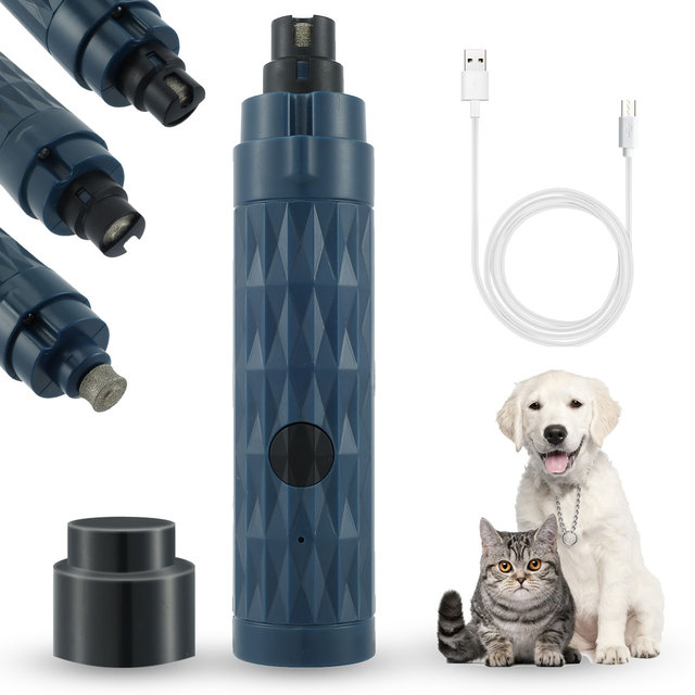 Electric Dog Nail Grinder With LED Light Rechargeable Pet Nail Clipper Dogs Automatic Cat Claws Cutter Trimmer For Dogs Grooming