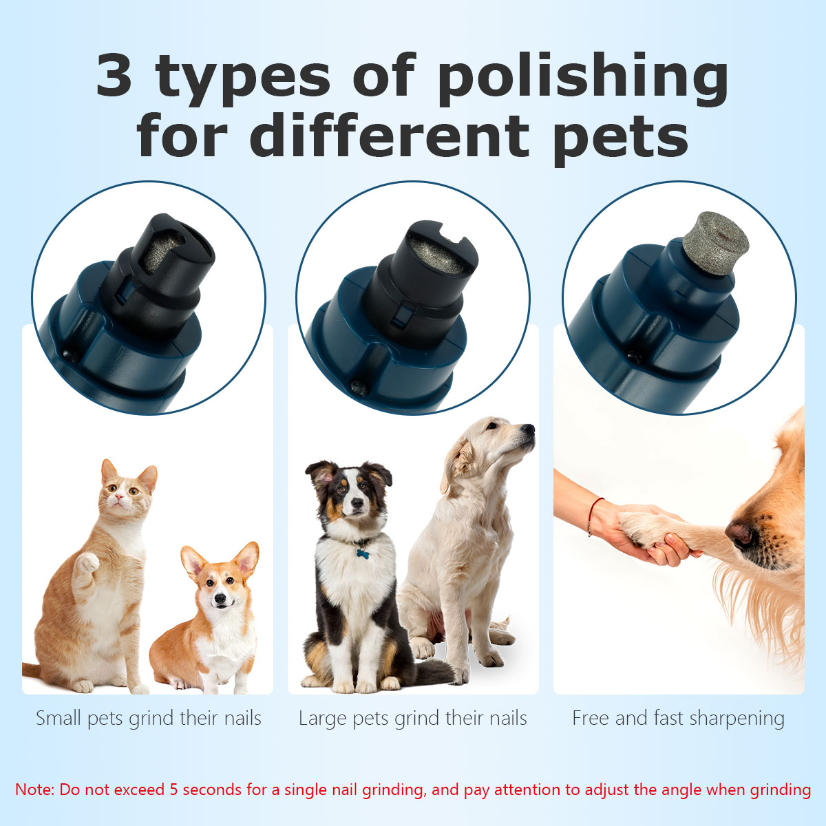 Electric Dog Nail Grinder With LED Light Rechargeable Pet Nail Clipper Dogs Automatic Cat Claws Cutter Trimmer For Dogs Grooming