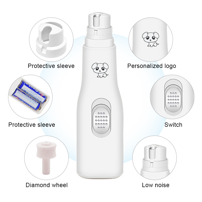New Electric Dog Nail Clippers for Dog Nail Grinders Battery Powered Quite Cat Painless Paws Grooming Pet Nail Trimmer Tools