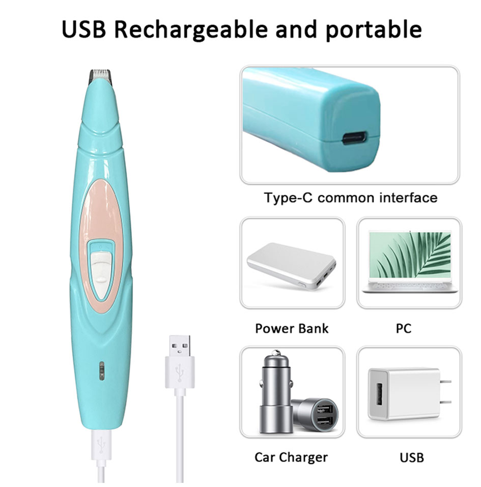New Electric Dog Clippers Professional Pet Foot Hair Trimmer Dog Grooming Hairdresser Dog Shear Butt Ear Hair Cutter pedicure