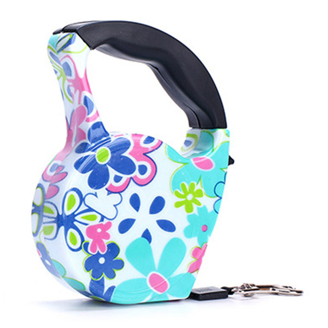 Retractable Dog Leash5mFashion Printed Puppy Auto Traction Rope Nylon Walking Leash for Small Dogs Cats Pet Leads