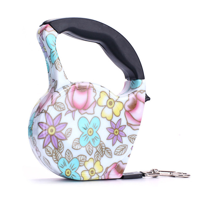 Retractable Dog Leash5mFashion Printed Puppy Auto Traction Rope Nylon Walking Leash for Small Dogs Cats Pet Leads