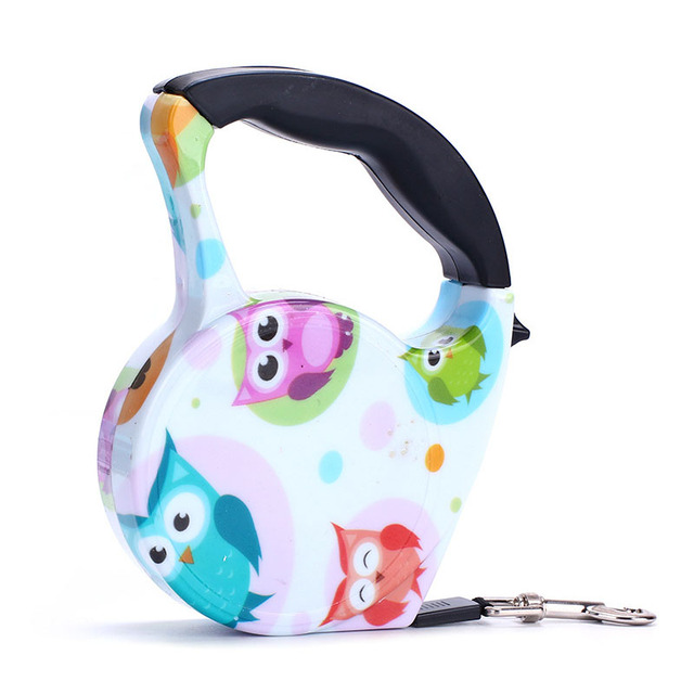 Retractable Dog Leash5mFashion Printed Puppy Auto Traction Rope Nylon Walking Leash for Small Dogs Cats Pet Leads