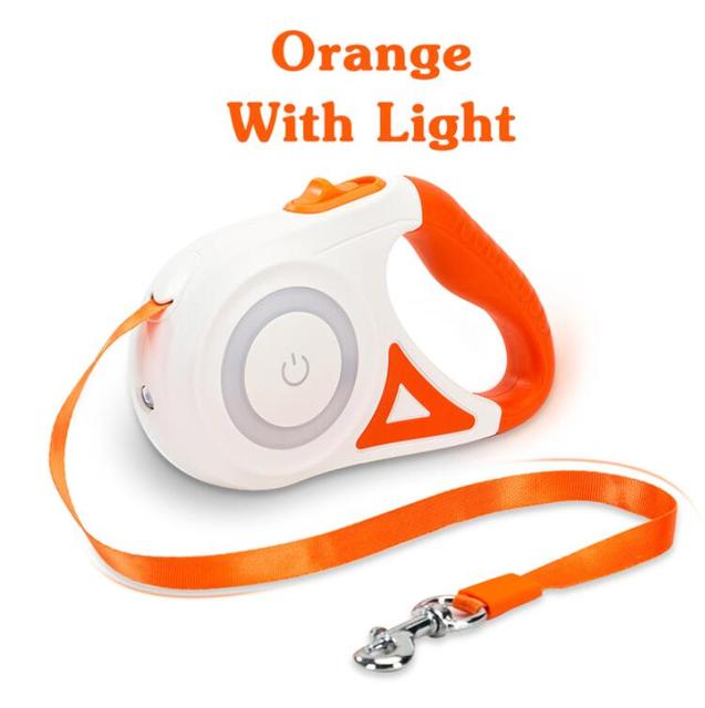 Led Lights Dog Leash Retractable Pet Leads Traction Rope Belt Durable Large Dog Walk Run Leash Lead Automatic Cat Lead Extension