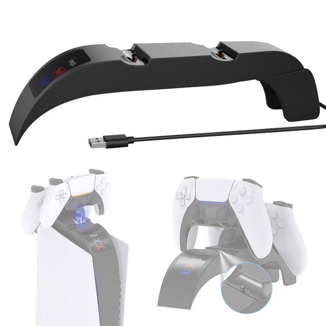 New PS5 Controller Charger Dual Fast Charging Cradle Dock Station for Playstation 5 Gamepad Wireless Joystick Joypad