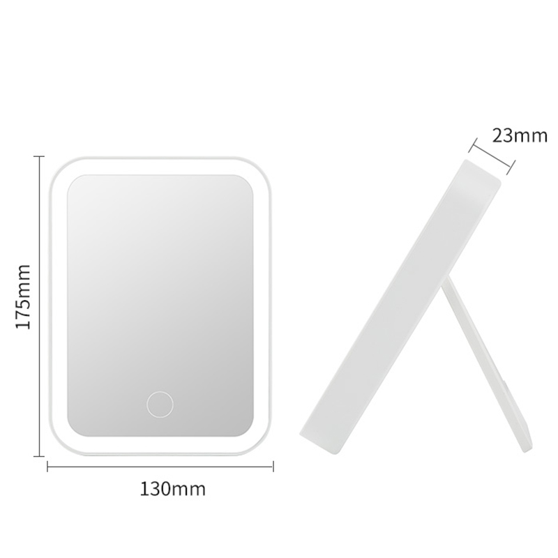 LED Makeup Mirror Illuminated Flexible Cosmetic Table Mirror With Light for Make Up Adjustable Light  Touch Screen