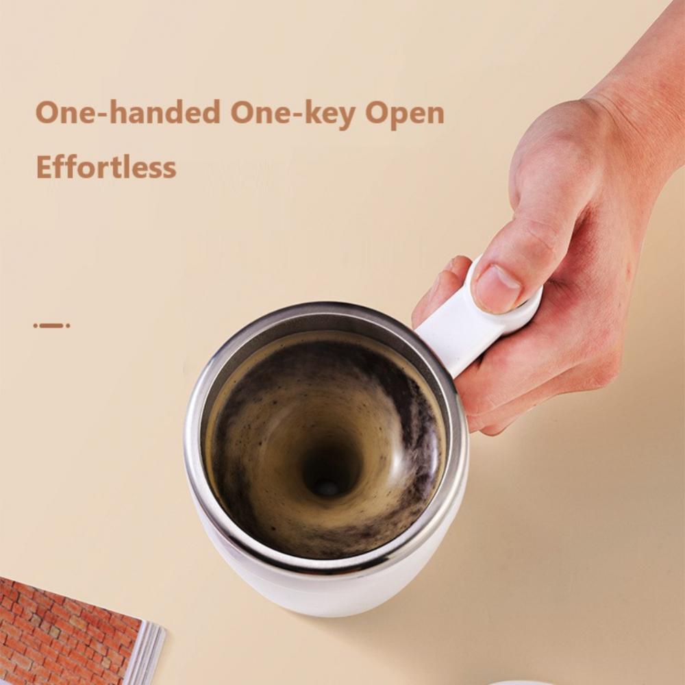 USB Coffeae Milk Mixer Stir Cup 304 Stainless Steel Magnetic Adsorption Charging Stirring Magnetic Mug Gift Water Bottle 380ml