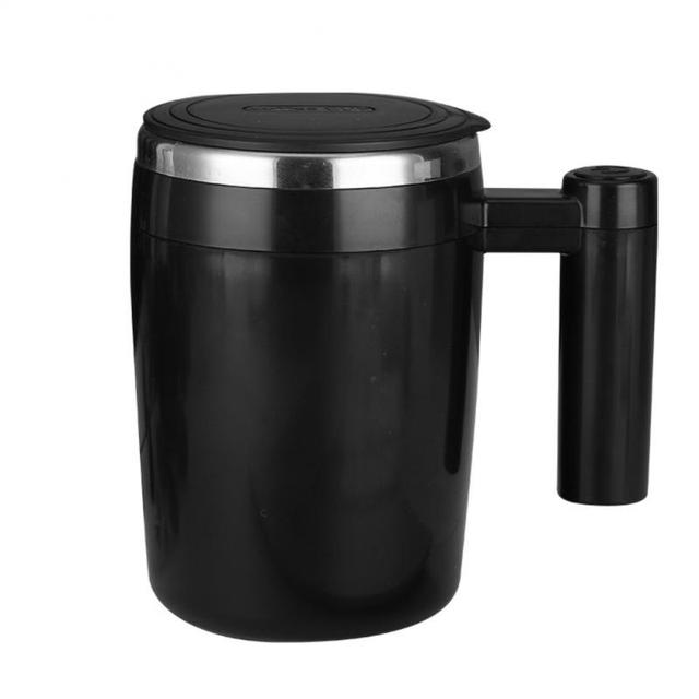 USB Coffeae Milk Mixer Stir Cup 304 Stainless Steel Magnetic Adsorption Charging Stirring Magnetic Mug Gift Water Bottle 380ml