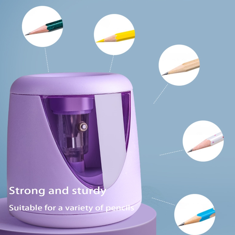 Students Pencil Sharpener Electric Sharpener Large Pencil Shaving Collection Box for Boys Girls Children Office Adults H8WD