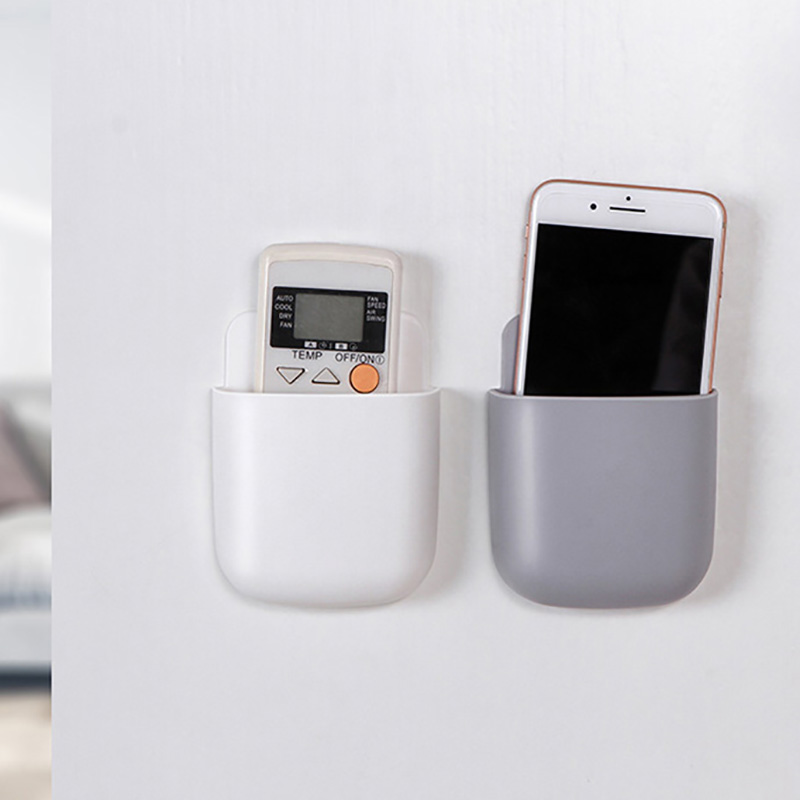 1pc Remote Control Storage Box Wall Mounted Storage Organizer for Wall Desk Door Air Conditioner TV Mobile Phone Case Holder