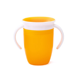 360 Degrees Can Be Rotated Baby Learning Drinking Cup with Double Handle Flip Lid Leakproof Infants Water Cups Bottle BPA Free