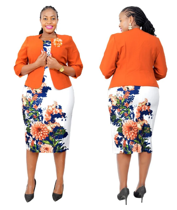 African Clothes 2XL-5XL Christmas African Dresses for Women Fall Winter Clothing Femme  Coat + Print Bondycon Dress