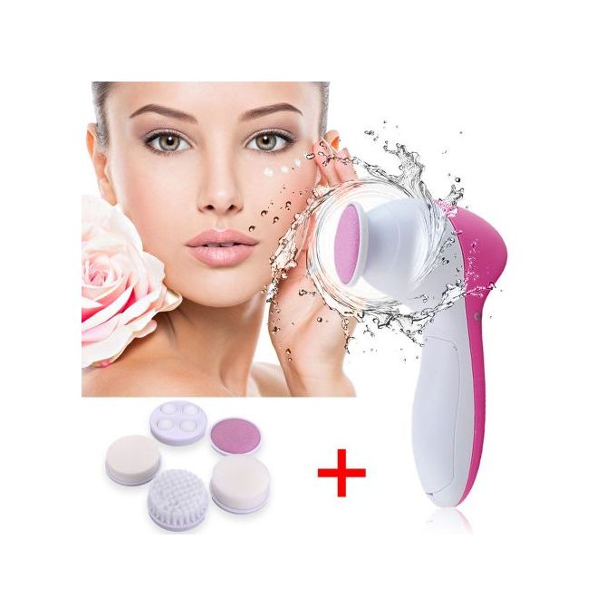 5 in 1 Electric Facial Cleanser Wash Face Cleaning Machine Skin Pore Cleaner Body Cleansing Massage Mini Beauty Massager Brush