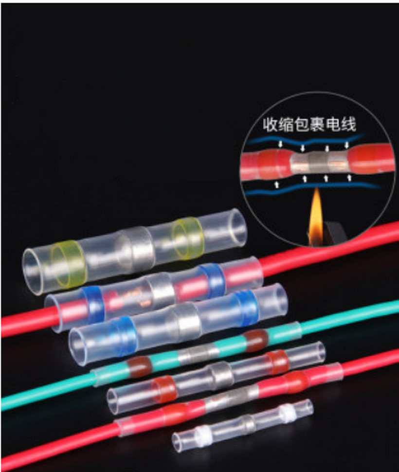 50/100/300/400/500/800 pcs Heat Shrink Butt Crimp Terminals Waterproof Solder Seal Electrical Connectors Wire AC DC power adapter Cable Splice plug