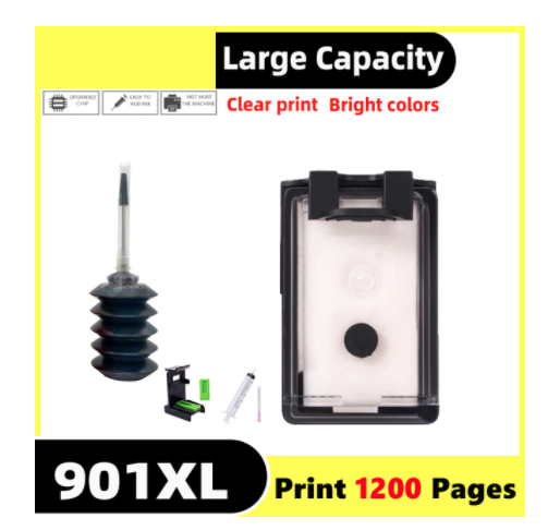 GraceMate 901 XL Refill Ink Kit Replacement for hp901 HP 901XL Ink Cartridge Officejet 4500 J4500 J4540 J4550 J4580 J4640 J4680
