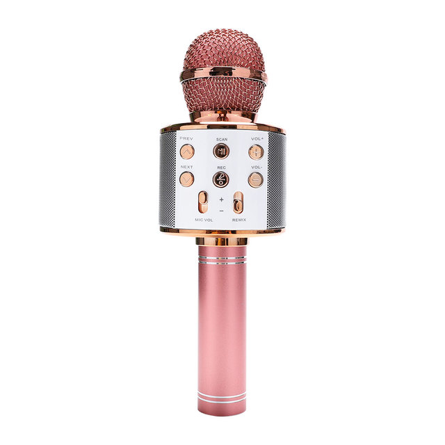 WS858 Portable Bluetooth Karaoke dj Microphone Wireless Professional Speaker Home KTV Handheld Microphone mikrofon
