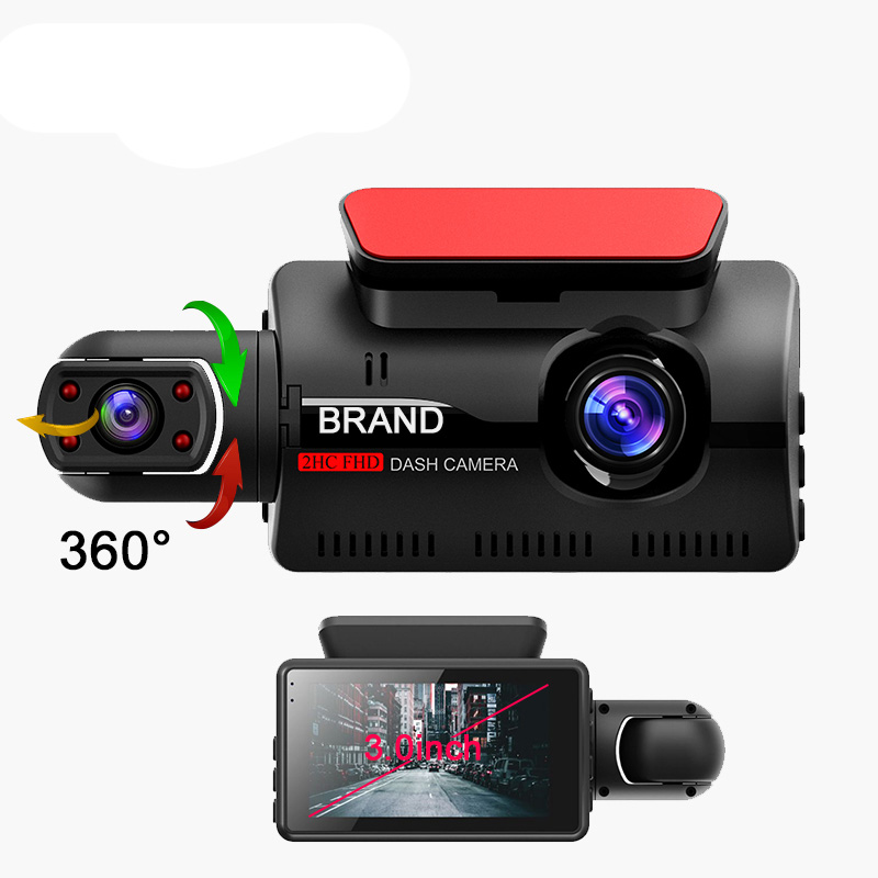 2 Lens Car Video recorder HD1080P Dash Cam Car Black Box 3.0inch IPS Camera Recorder Night Vision G-sensor Loop Recording Dvr