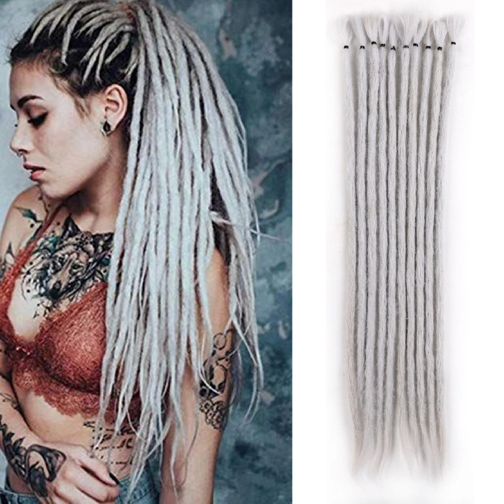 20Inch Synthetic Ombre 100% Handmade Women Hair Dreadlocks hair Extensions Jamaican Natural Soft Crochet Braiding Hair