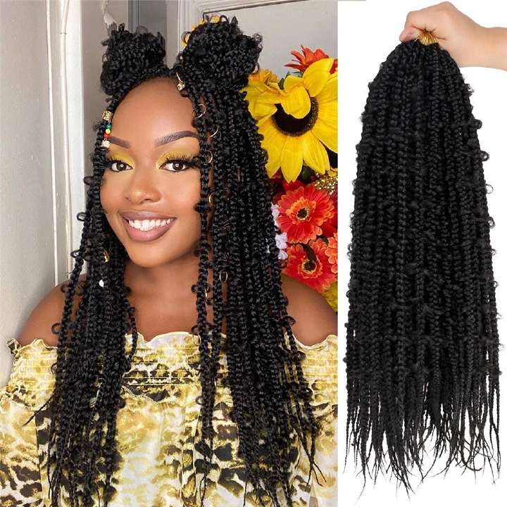 Synthetic Crochet Braid Hair Butterfly Locs Box Braids Soft Locs Crochet Hair Twist Locs Blonde Hair For Black Woman