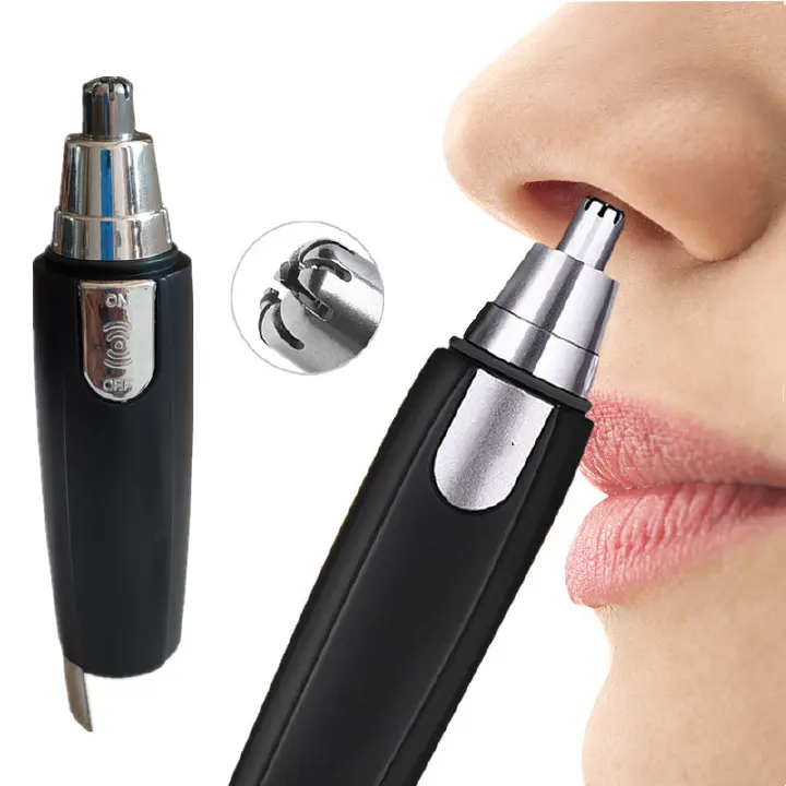 1PC Electric Nose Hair Trimmer Nose Clipper Battery Powered Razor Ear Hair Removal Face Care Shaving Razor for Men and women
