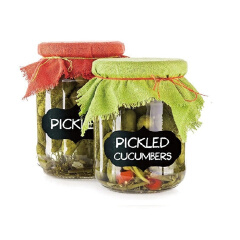 48Pcs 5cm Jar Stickers Kitchen Label Stickers Blackboard Spice Sticker Kitchen Storage Organizer Bottles Label Chalkboard Tag