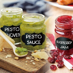 48Pcs 5cm Jar Stickers Kitchen Label Stickers Blackboard Spice Sticker Kitchen Storage Organizer Bottles Label Chalkboard Tag