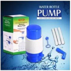 Huile Hand Press Water Dispenser Portable Water Pump Dispenser Gallon Drinking Bottle Blue&White