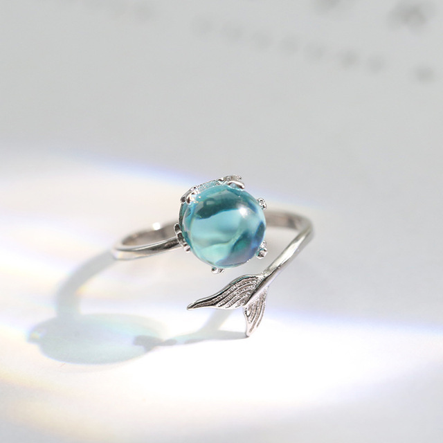 Fashion Mermaid Tail Ring for Women Statement Jewelry Finger Fish Ring  Jewelry