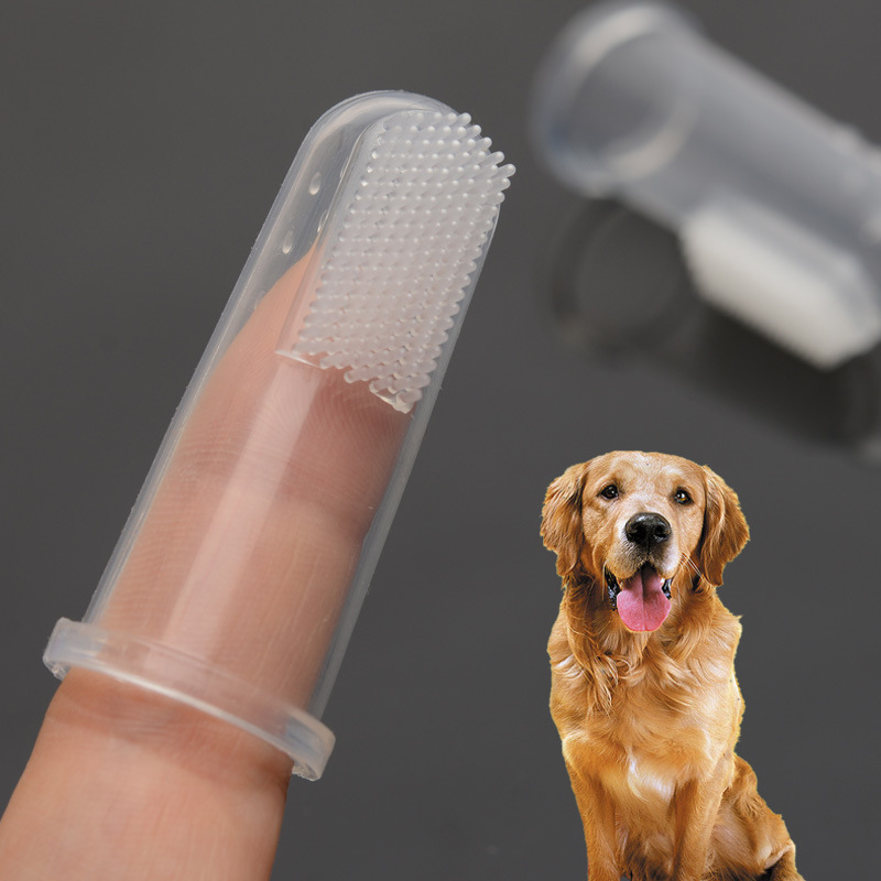 Dog Toothbrush Pet Finger Toothbrush Dog Toys Environmental Protection Silicone Dogs Cats Clean Teeth Pet supplies
