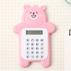 Mini Digit Calculator Portable Cute Calculator Pocket Size 8 Display Cartoon  Bear Cute Creative Calculator Office Supplies