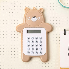 Mini Digit Calculator Portable Cute Calculator Pocket Size 8 Display Cartoon  Bear Cute Creative Calculator Office Supplies