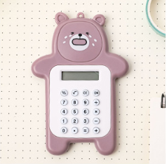 Mini Digit Calculator Portable Cute Calculator Pocket Size 8 Display Cartoon  Bear Cute Creative Calculator Office Supplies