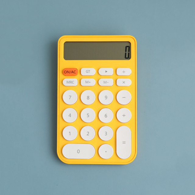 Fashion Candy Color Calculator Learning Office Calculator Accounting Mini Portable 12-digit Display Large-screen Calculator