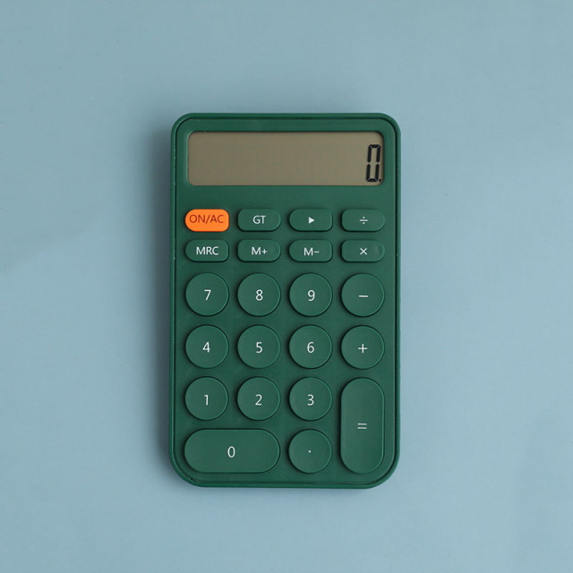 Fashion Candy Color Calculator Learning Office Calculator Accounting Mini Portable 12-digit Display Large-screen Calculator