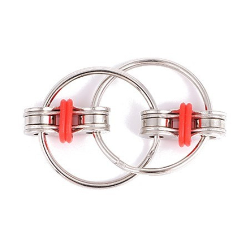 Flippy Chain Fidget Toy Metal Puzzle Chain Keychain Key Ring Anti Stress Toys Bike Chain Autism Gyro Kids Adults Decompression