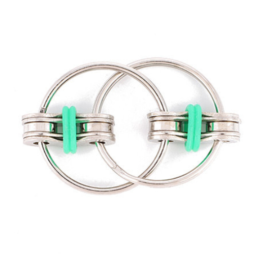 Flippy Chain Fidget Toy Metal Puzzle Chain Keychain Key Ring Anti Stress Toys Bike Chain Autism Gyro Kids Adults Decompression