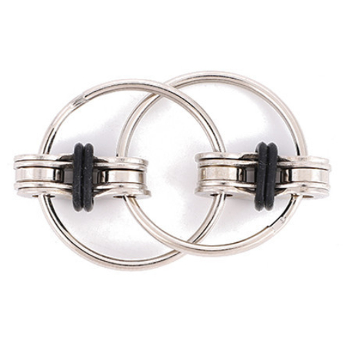 Flippy Chain Fidget Toy Metal Puzzle Chain Keychain Key Ring Anti Stress Toys Bike Chain Autism Gyro Kids Adults Decompression