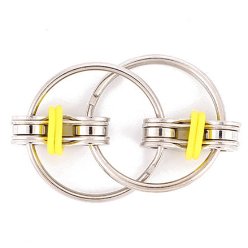 Flippy Chain Fidget Toy Metal Puzzle Chain Keychain Key Ring Anti Stress Toys Bike Chain Autism Gyro Kids Adults Decompression