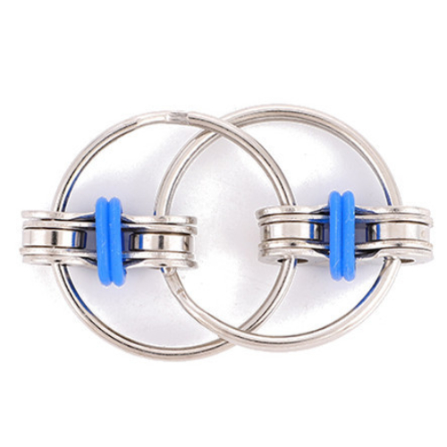 Flippy Chain Fidget Toy Metal Puzzle Chain Keychain Key Ring Anti Stress Toys Bike Chain Autism Gyro Kids Adults Decompression
