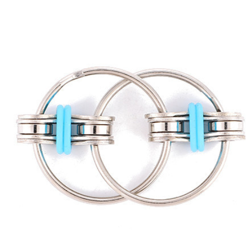 Flippy Chain Fidget Toy Metal Puzzle Chain Keychain Key Ring Anti Stress Toys Bike Chain Autism Gyro Kids Adults Decompression