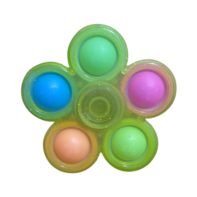 New Novelty Glow In The Dark Anti-Stress Fidget Fingertip Spinner For Children Push Bubble  Sensory Toy  To Decompression Crafts